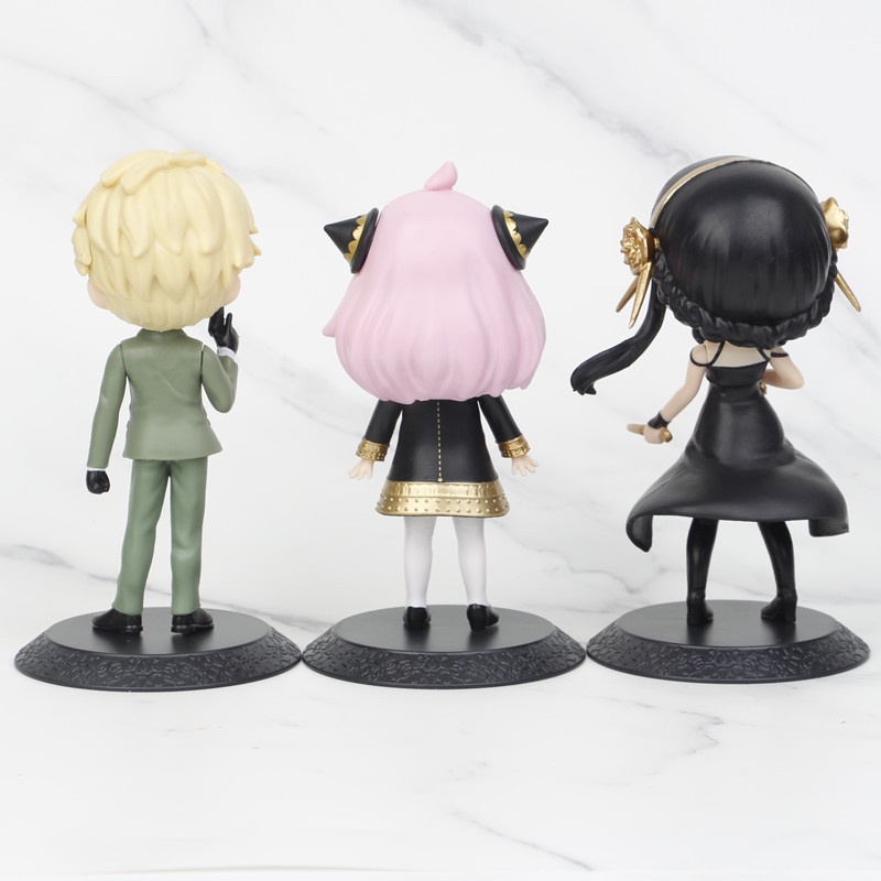 Anime Spy X Family Action Figure Anya Forger Yor Loid Kawaii Qposket Figural PVC Model Mainan Anak Hadiah Ulang Tahun