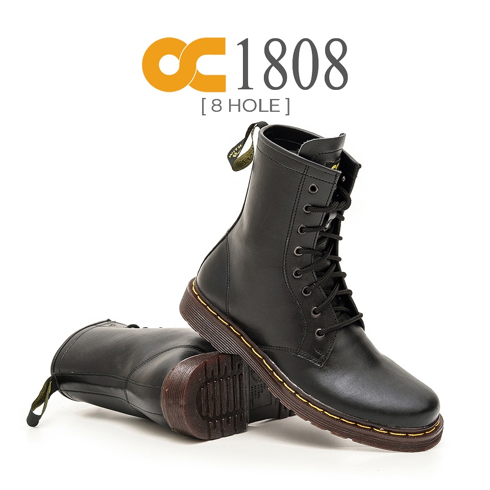 SEPATU BOOT 8 HOLE KULIT ORIGINAL / ODON CIBADUYUT OC-1808