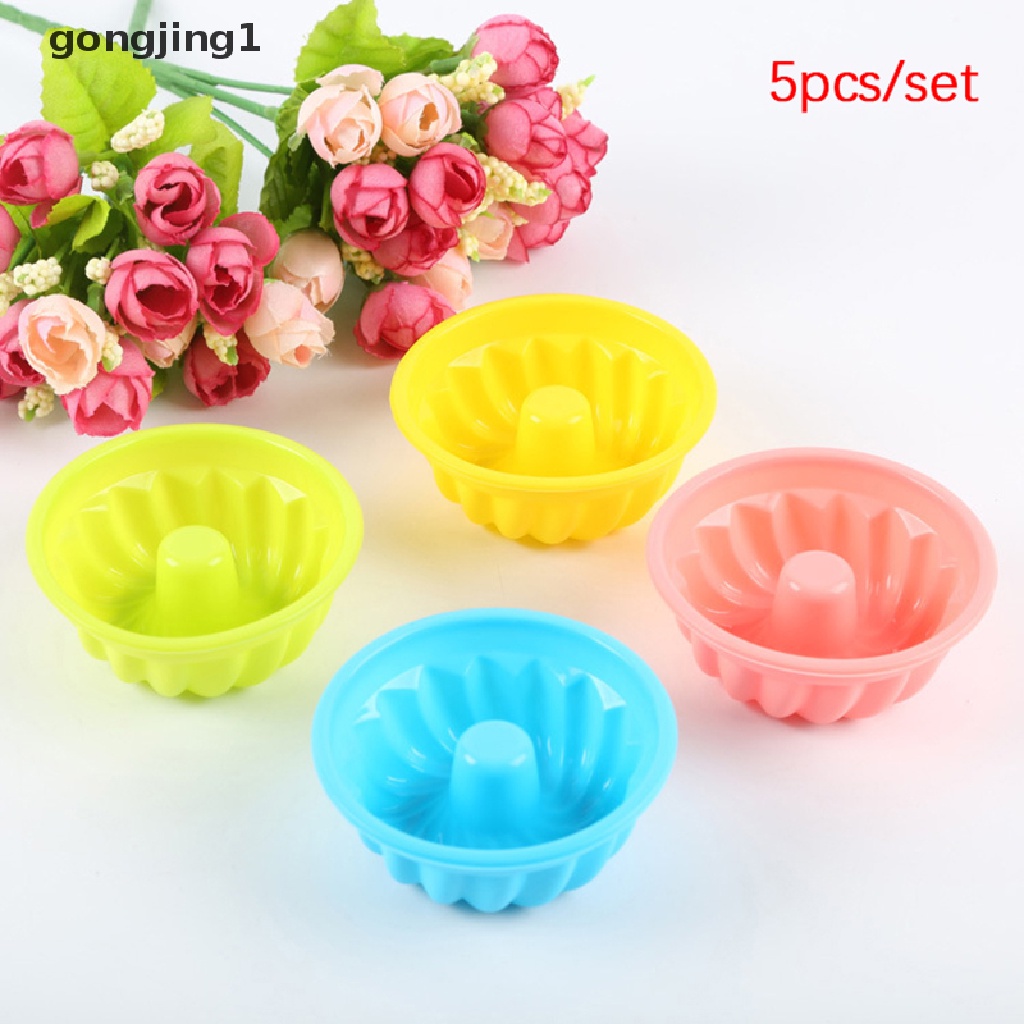 Ggg 5Pcs /set Bunga Silikon Kue Cup Cake Alat Bakeware Baking Cetakan Silikon ID