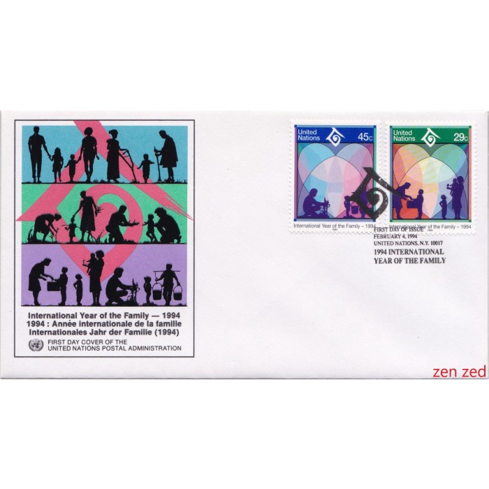 

A400 Prangko United Nations FDC 1994 Year of the Family 1 Pcs