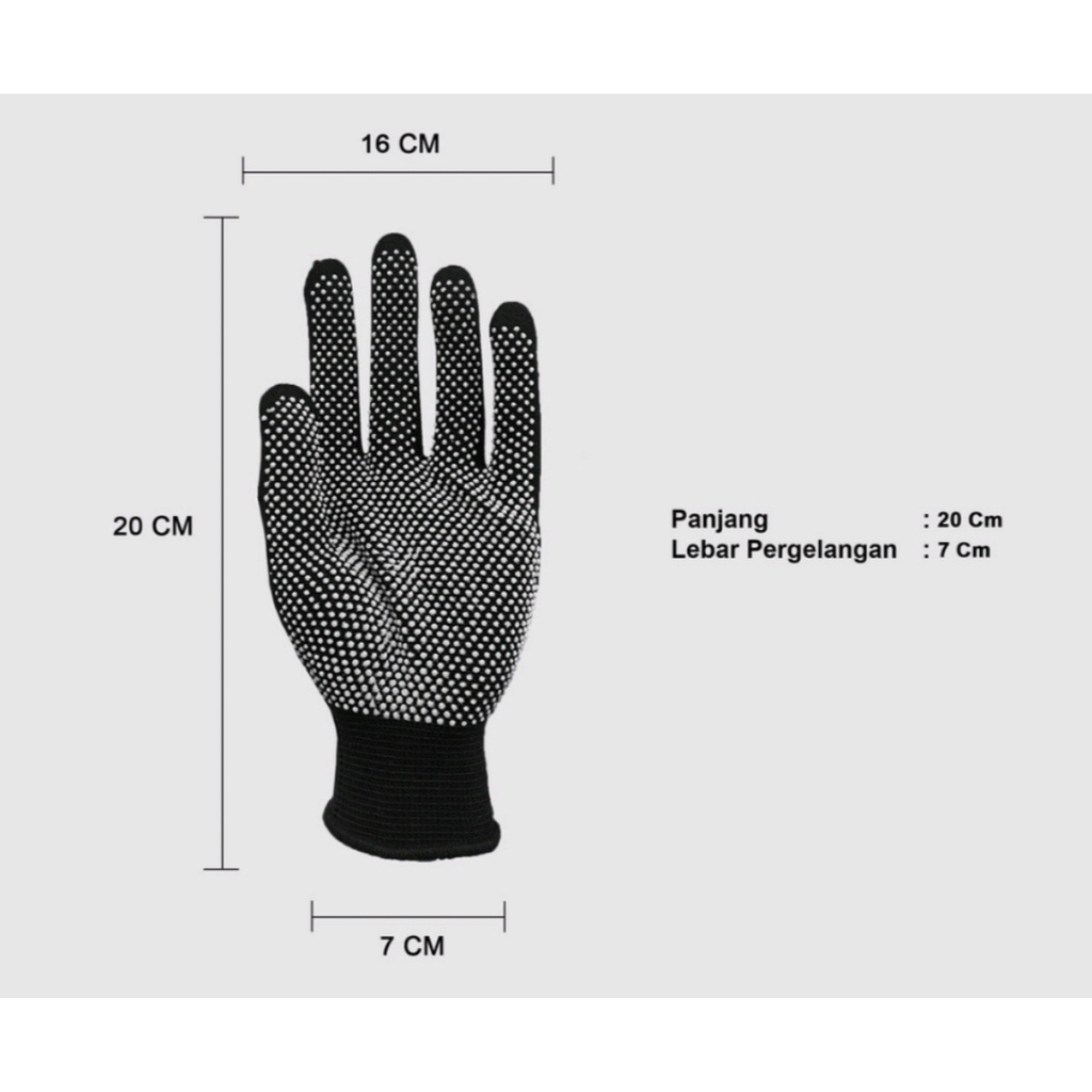 Sarung Tangan Rajut Bintik Anti Slip Gloves