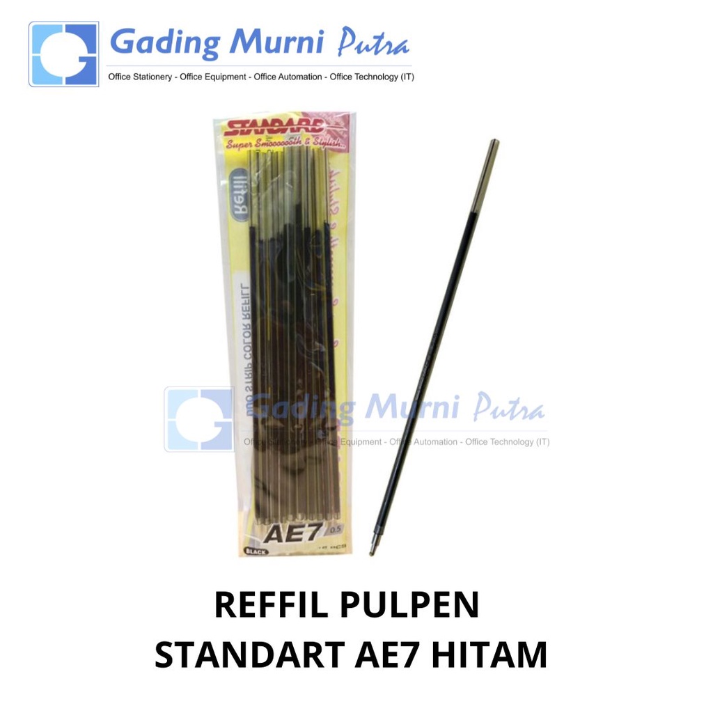 

Refill Pulpen Standart AE7 0.5 / 12 pcs ( Isi Pulpen, Pena, Ballpoint )