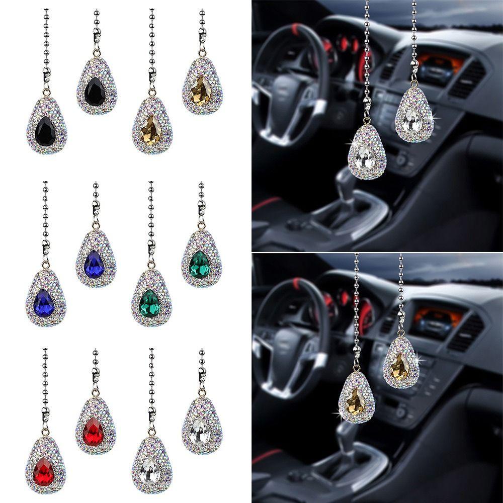 Suyo Liontin Kristal Wanita Hadiah Terbaik Berlian Imitasi Dekorasi Gantung Interior Mobil