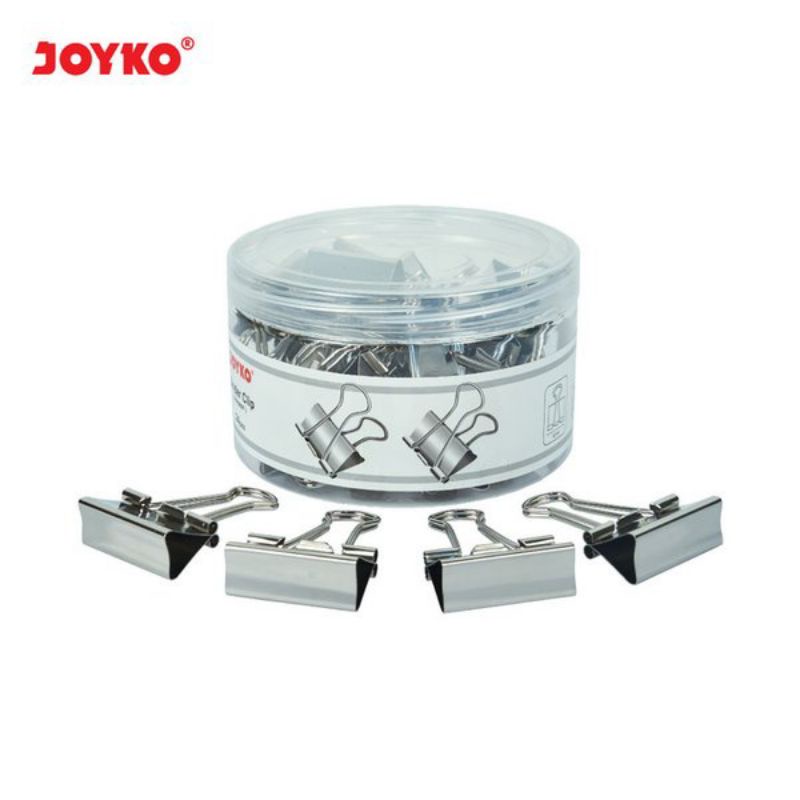 

BINDER CLIP SILVER JOYKO | KLIP PENJEPIT KERTAS WARNA SILVER | 1 DRUM