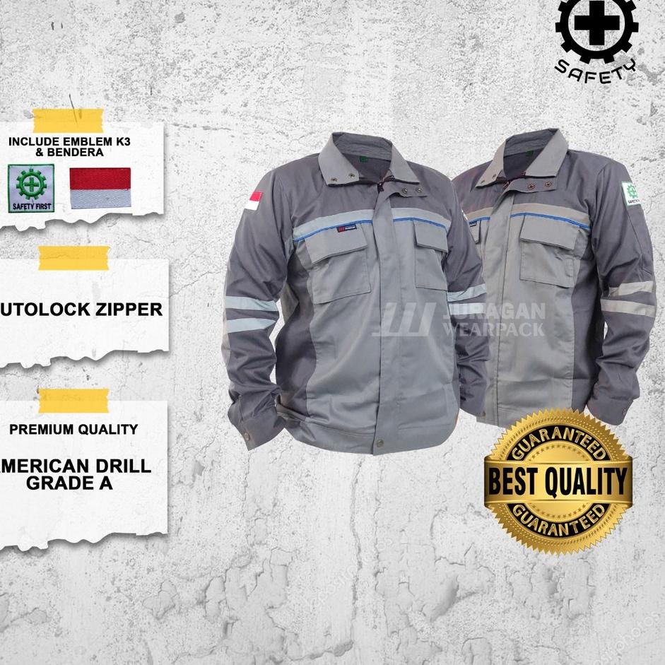 Best - Wearpack Semi jaket / Baju Kerja Safety K3 / Baju Safety Lengan Panjang ナ