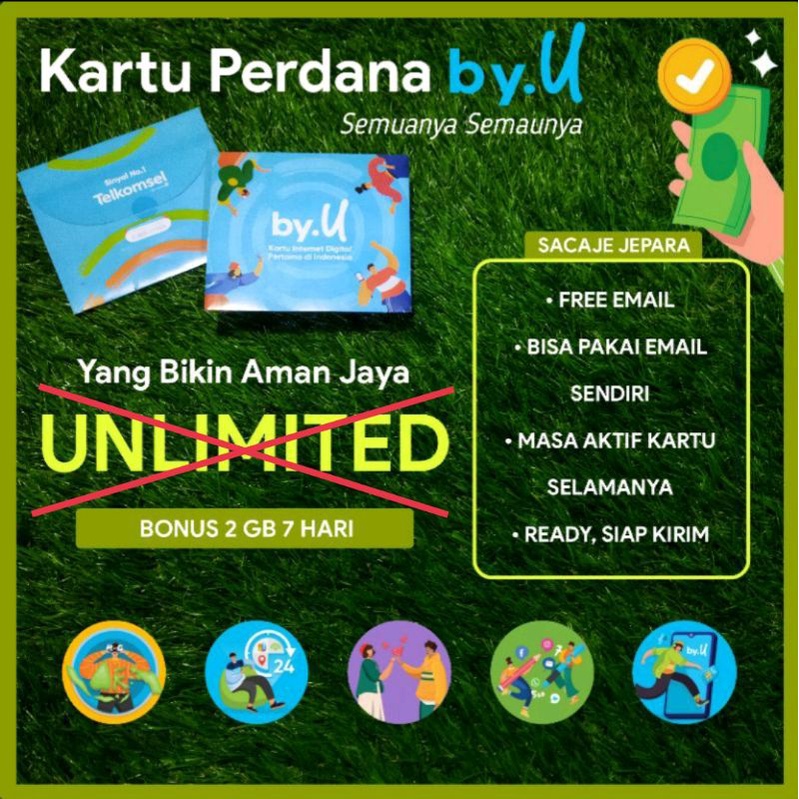 [COD] Kartu Perdana by U UNLIMITED Telkomsel murah byU Nomor by.U Telkomsel