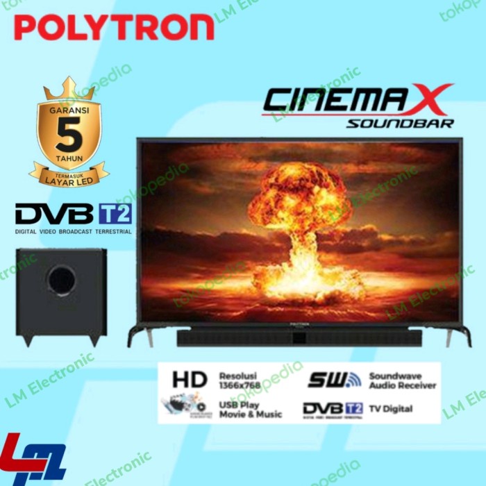 POLYTRON LED 32" Cinemax Soundbar Digital Tv PLD32BV1558 /PLD 32BV1558