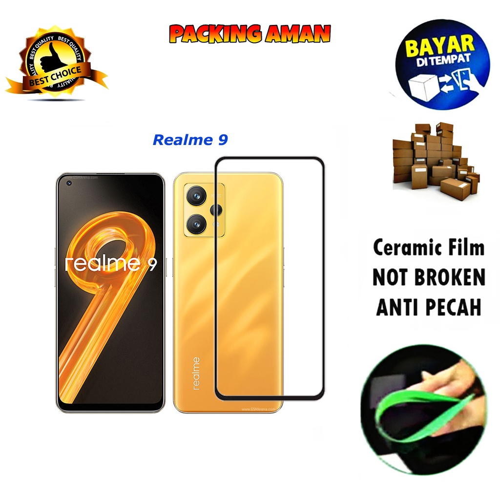 Tempered Glass Realme 9 FULL COVER FULL SCREEN Ceramic Film Anti Gores