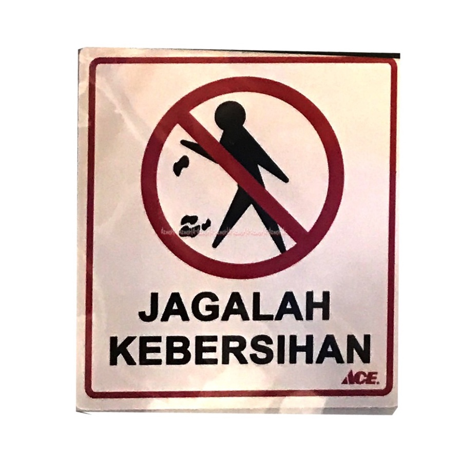 Kris Stiker Jagalah Kebersihan Sticker Mudah Diaplikasikan Pada Kaca Dinding Tembok Anodized Stickers Jagalahkebersihan MEmbuang Sampah Label Labels Bahan Akrilik Silver Krisbow