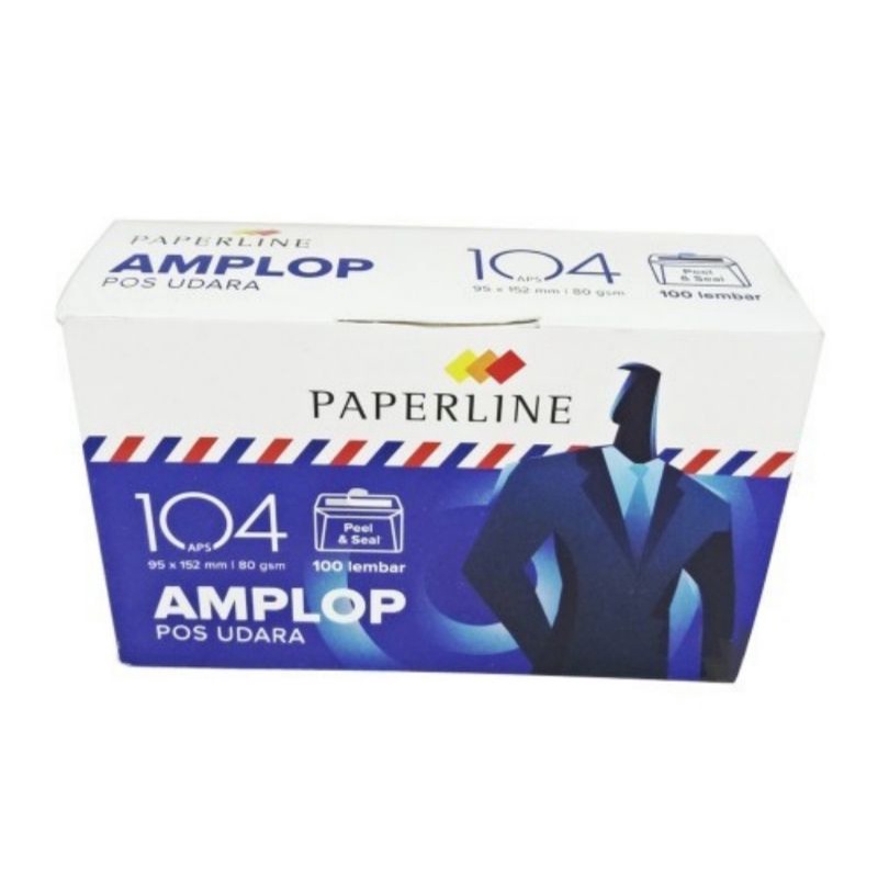 

Amplop Putih Garis Paperline 104 APS 80 gsm Air Mail 100 lembar