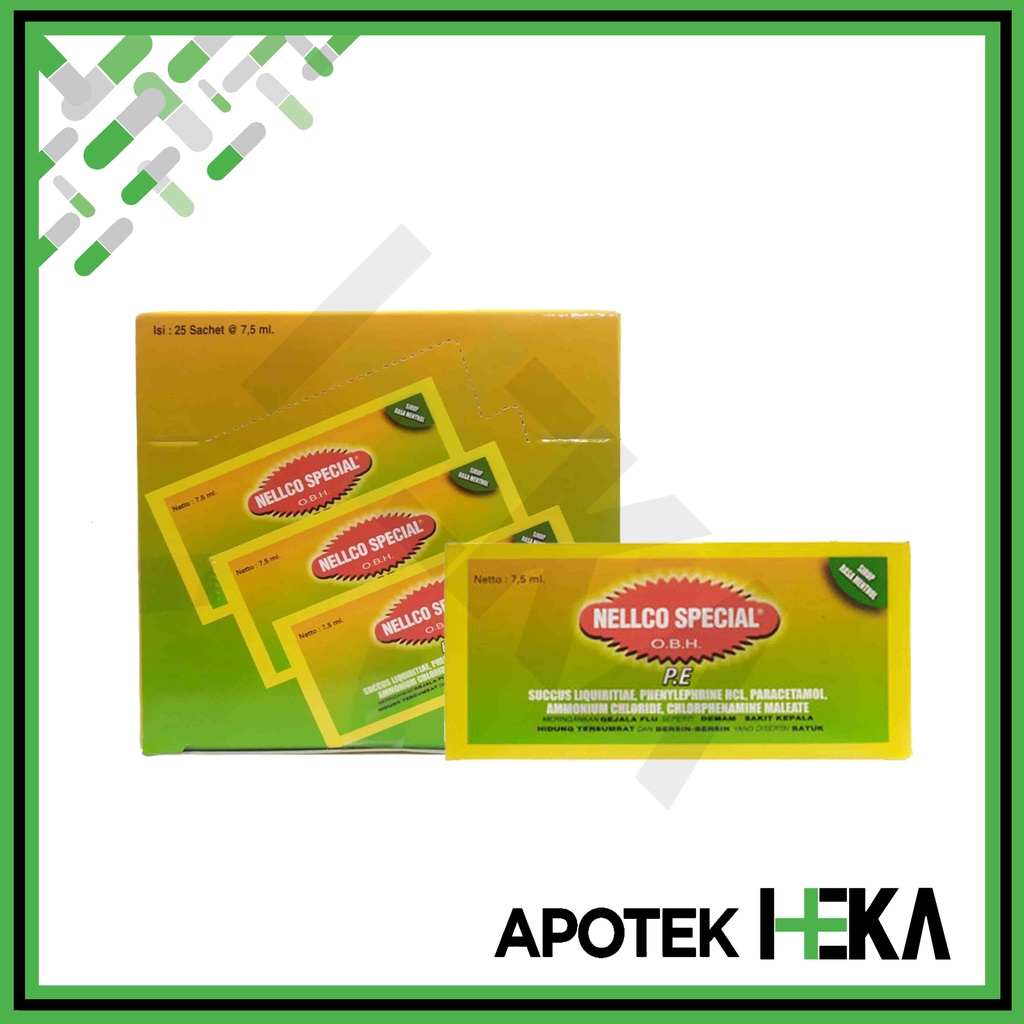 Nellco Special OBH PE Sachet 7.5 ml Box 25 Sachet - Obat Batuk Sirup (SEMARANG)