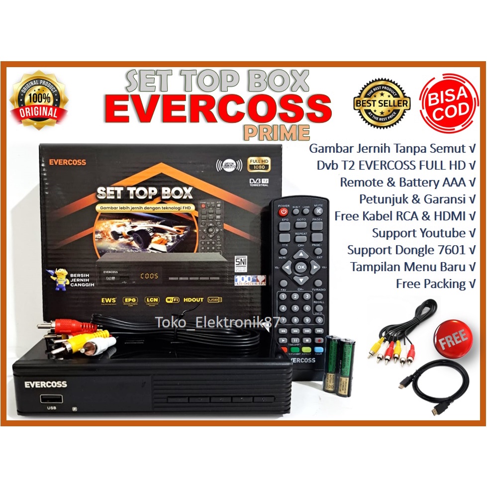 Set Top Box Evercoss FULL HD Stb Evercoss Digital Tv Evercoss Setopbox Evercoss