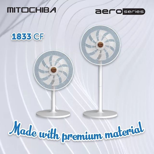 MITOCHIBA Kipas Angin Multifungsi Berdiri/Meja/Dinding/Lantai - 4in1 Standing/Desk/Wall/Floor Fan - AeroSeries 1833CF