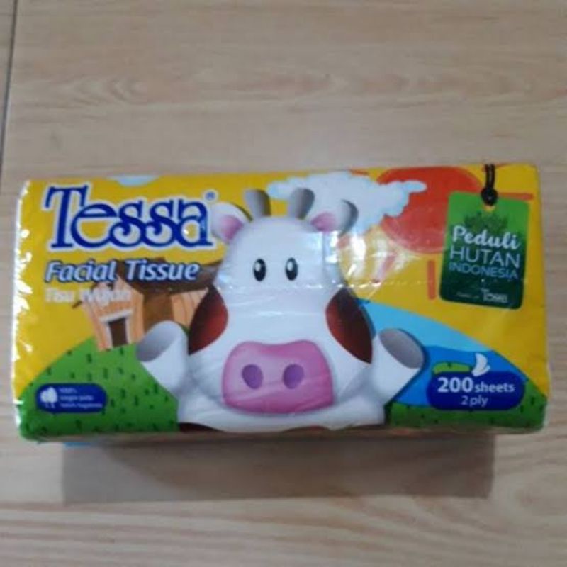 Tessa facial tissue (tisu wajah) 200 sheets 2 ply