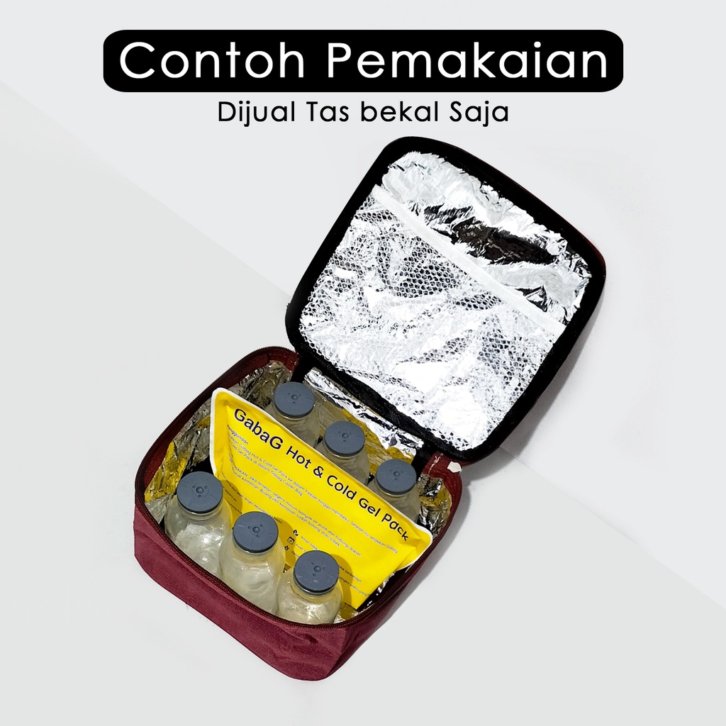 Tas pendingin botol susu bayi cooler bag botol asip aluminium foil tahan panas dingin coolerbag polos waterproof