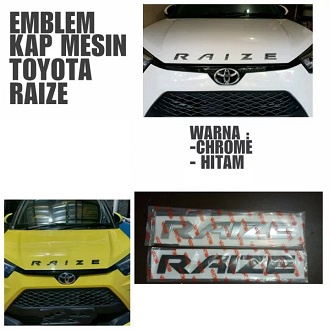 Emblem Kap Mesin Toyota Tulisan Raize
