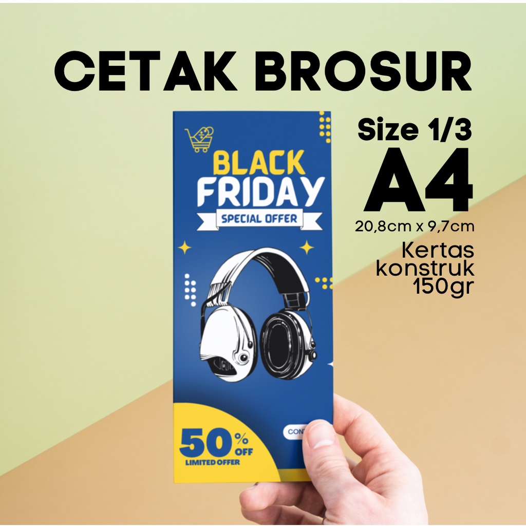 

CETAK FLYER / BROSUR 1/3 A4 ( 100PCS ) | SUN PRINTING