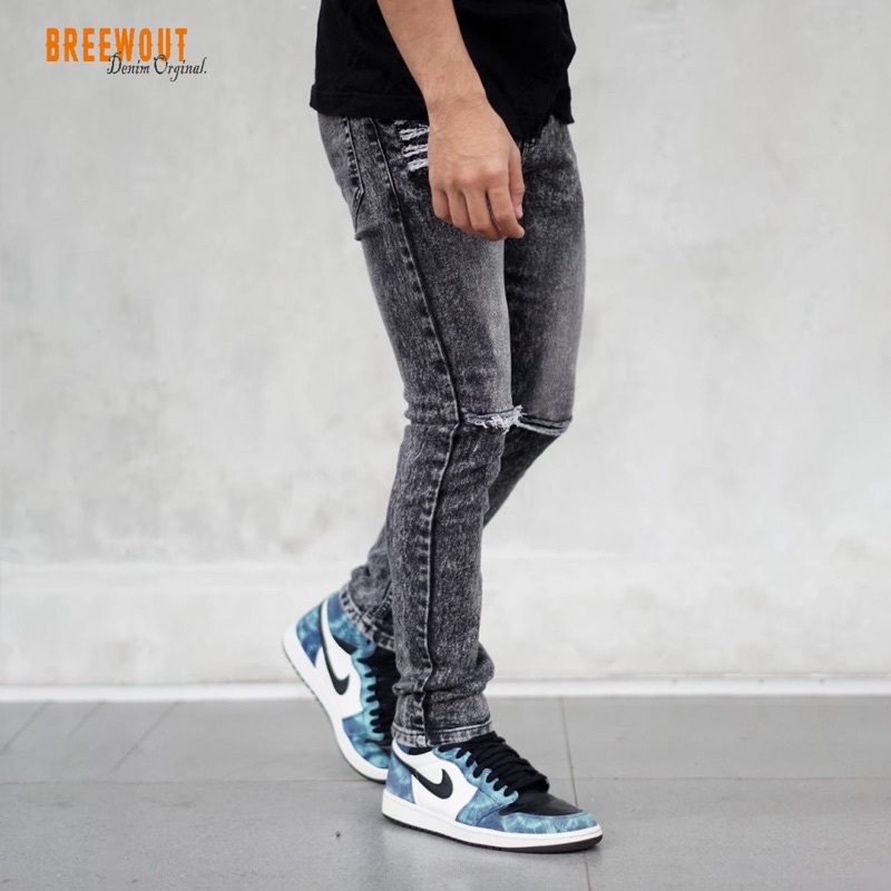 GEVAR Celana Jeans Ripped Sobek Sandwash Premium