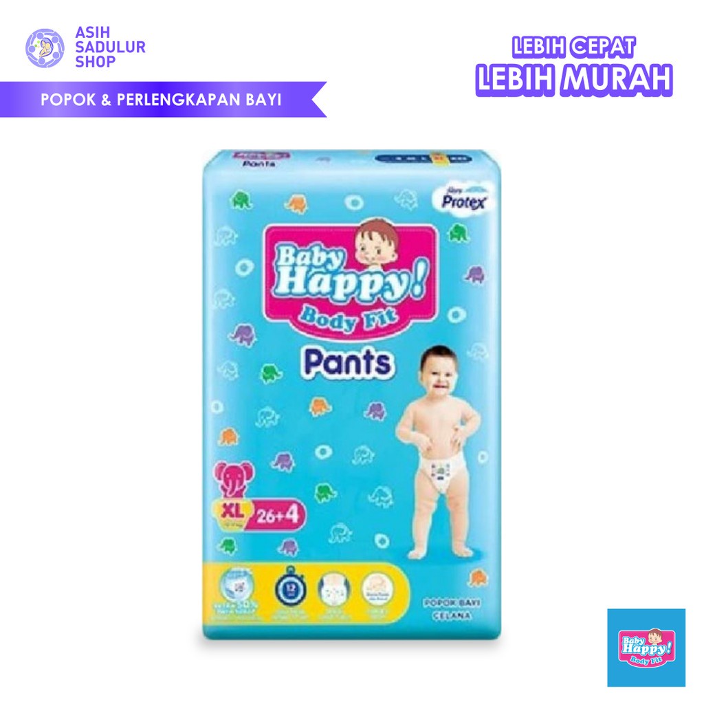 Popok Baby Happy XL26+4 Bandung Promo Murah