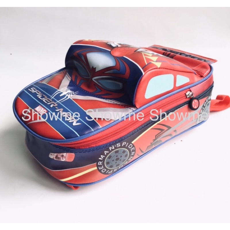 SHOWME TAS RANSEL MOBIL ANAK SEKOLAH PAUD - TK KARAKTER LUCU KUALITAS PREMIUM BATOK GAMBAR PAKAI BUSA - SPIDERMAN SUPER HERO