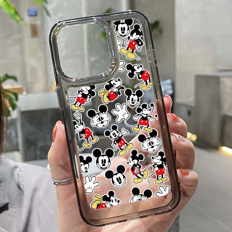 IPHONE Casing Ponsel Lembut Mouse Lucu Kompatibel Untuk Iphone14 13 12 11 Pro XS Max Casing X XR 78 6 6S Plus Cover TPU Transparan Shockproof