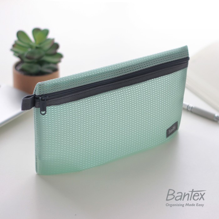 

✨NEW✨ - Bantex Zipper Storage Pouch Handbag Pencil Case #8108 - Cool Aqua
