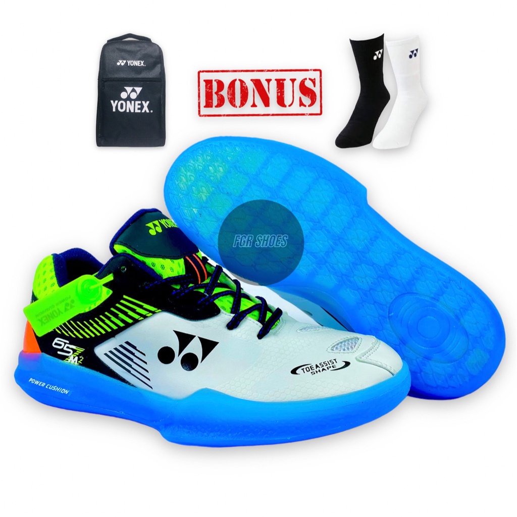 Sepatu Bulutangkis Yonex Power Cushion 65W Z2 Pria Karet Berdecit  Terlaris/Sepatu Badminton Yonex K
