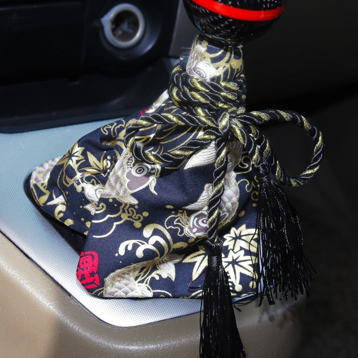 Sarung Cover Kain Tali JDM Jepang Kenop Tuas Gigi Persneling Mobil