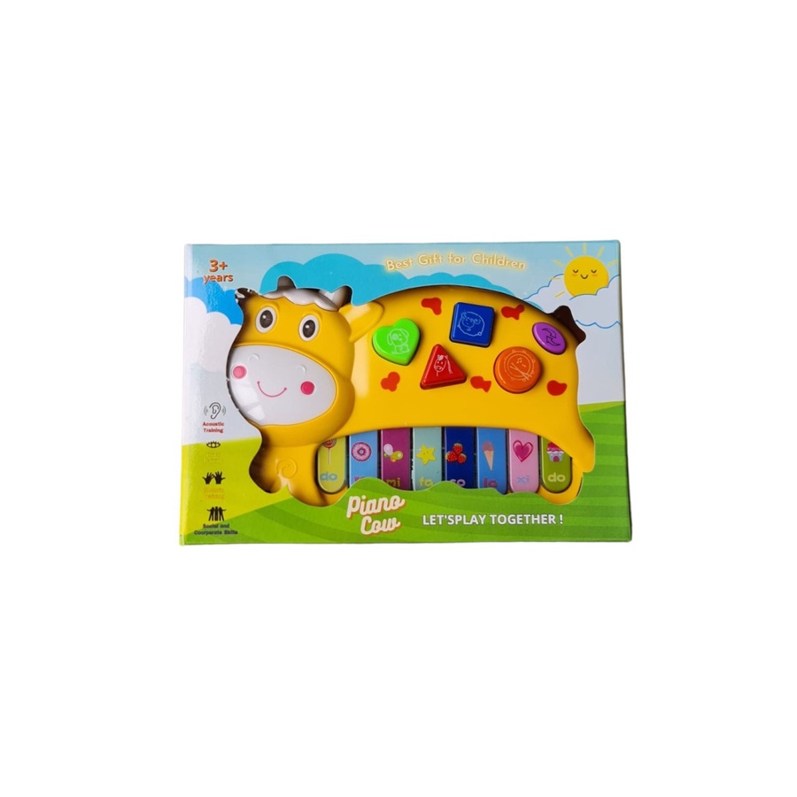 M194 Mainan Edukasi Cow Piano / Piano Animal Sapi Anak