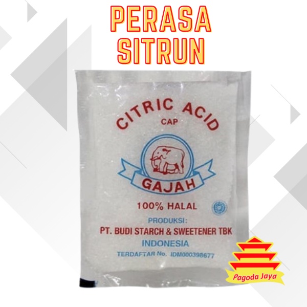 

Citric Acid Cap Gajah 50gr/sitrun Acid/Asam Sitrat