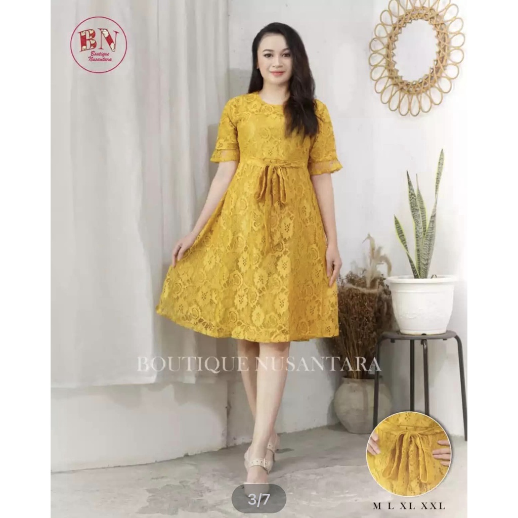 DRES NATAL Dres Pesta Dres Kondangan Dres Talita Dres Brokat Midi Dres