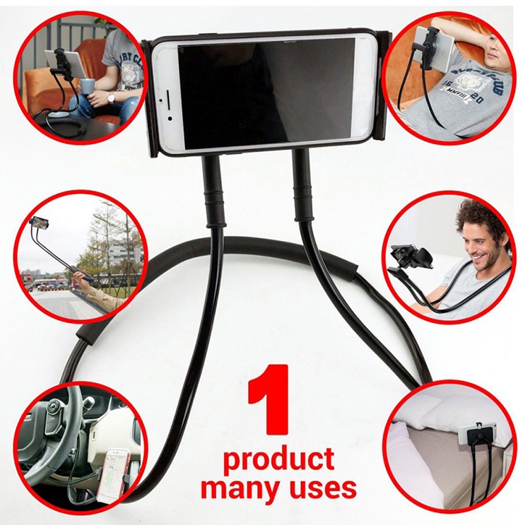 Lazy Neck Fleksible Phone Holder Penyangga HP Di Leher Phone Holder