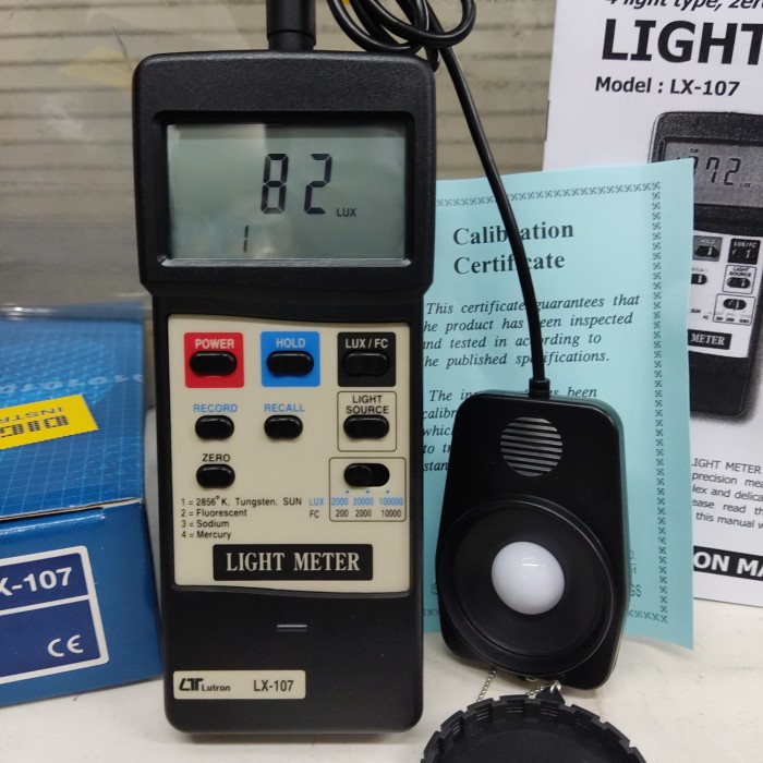 LUTRON LX-107 DIGITAL LUX METER SD 100.000 LUX