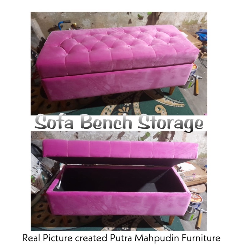 Sofa Panjang 120 cm Bench stool Penyimpanan box storage minimalis