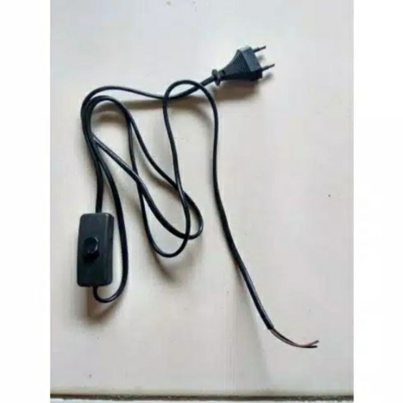 Kabel Buntung Saklar On Off 1,8m 1,8 m Kabel Colokan Kabel Power Kabel Sambungan Lampu TL