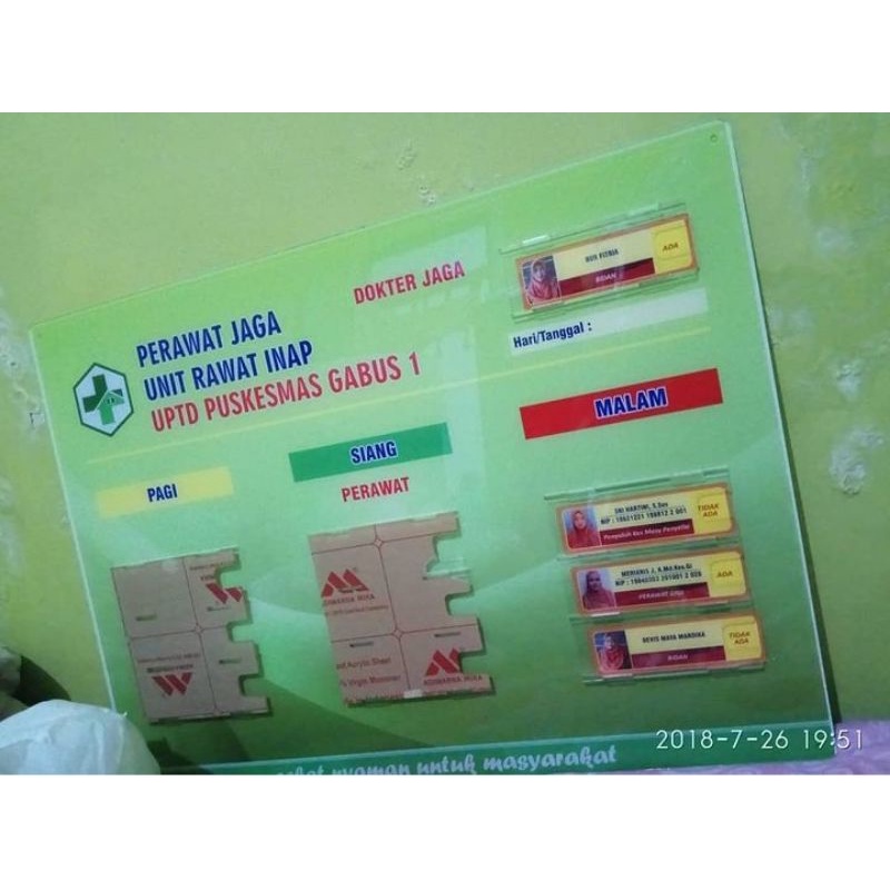 

Papan Petugas Jaga Rawat Inap