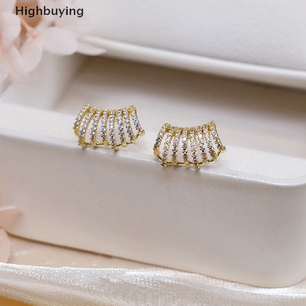 Hbid 1pasang Anting Tusuk Zirkon Hias Kristal Untuk Fashion Korea Wanita Earrings Pesta Perhiasan Hadiah Glory