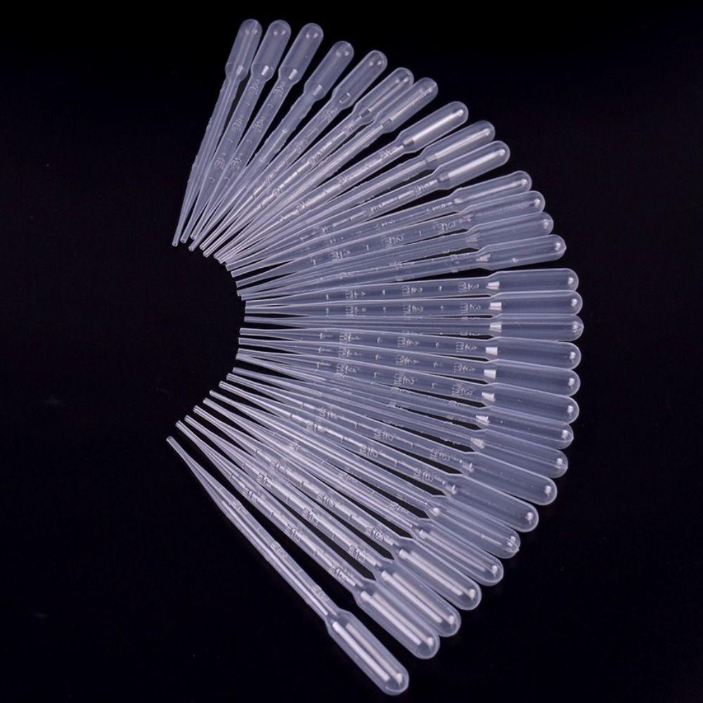 Lanfy Pipet Graduated 100Pcs 1per2 /3 /5/10ML Pipet Mata Kimia Perlengkapan Percobaan Alat Makeup Pipet Laboratorium