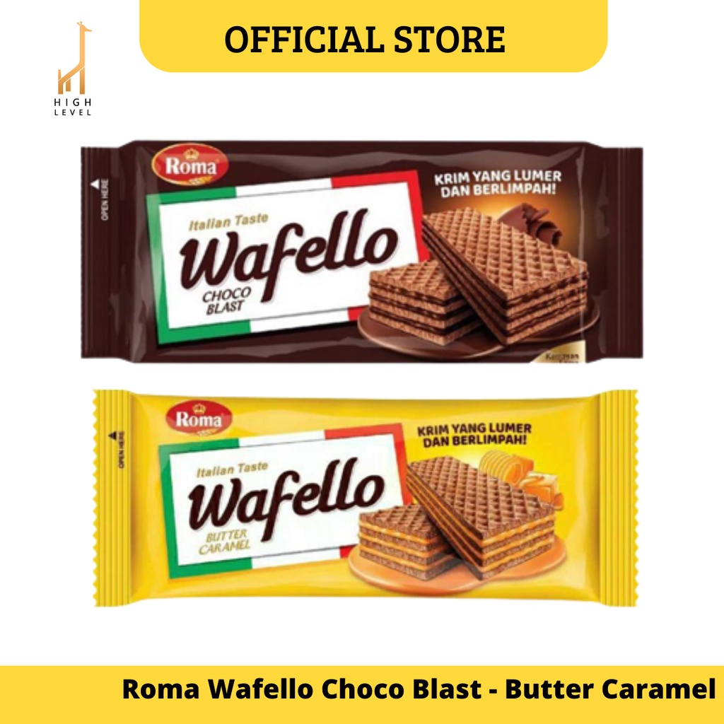 

Wafer Roma Wafello Butter Caramel Choco Blast 117gr