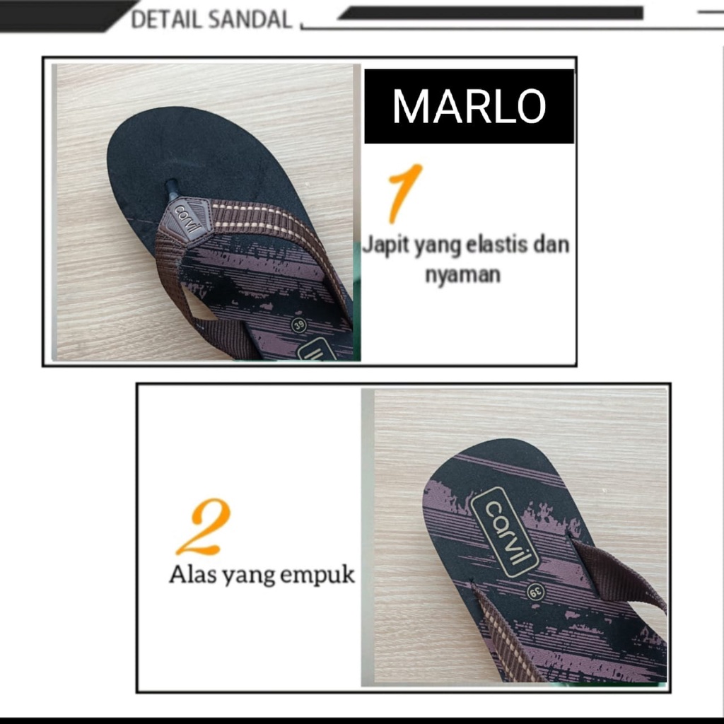 Sogo Carvil 2 Sandal Pria 39-43 Sandal Jepit Carvil Anti Slip &amp; Awet