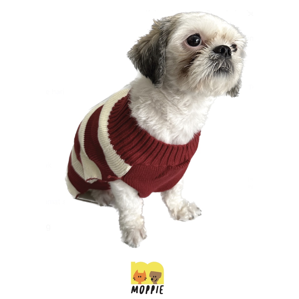 Baju Natal Anjing/ Baju Rajut Belang Kucing Anjing Kelinci