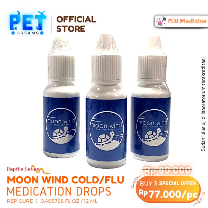 PROMO MOON WIND OBAT PILEK FLU PNEUMONIA REPTIL TORTO SULCATA PARDALIS