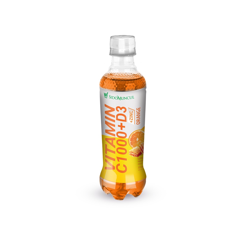Sido Muncul Vitamin C1000 + D3 + Zinc Orange 300ml - Daya Tahan Tubuh