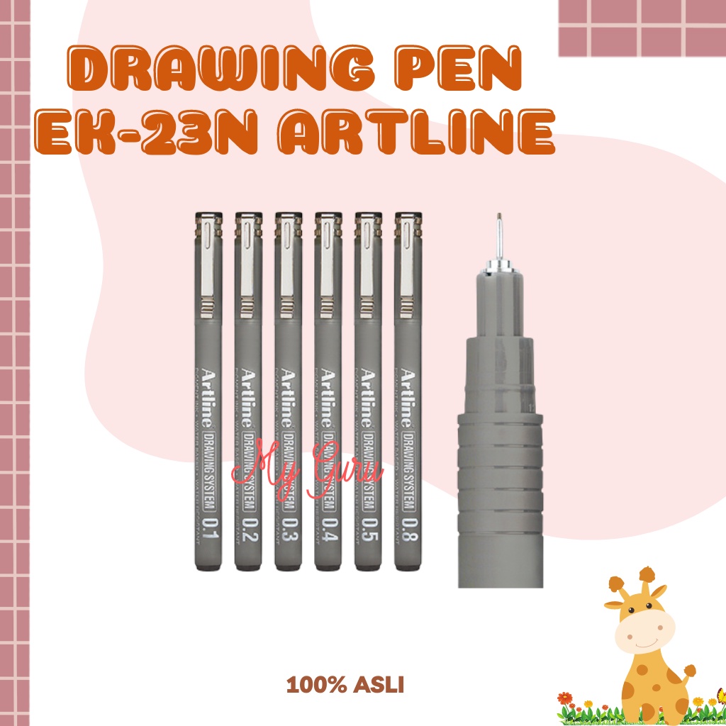 

[PCS] Drawing Pen Artline EK-23N / Pulpen Drawing Pen 0.1 / 0.2 / 0.3 / 0.4 / 0.5 / 0.6 / 0.7 / 0.8