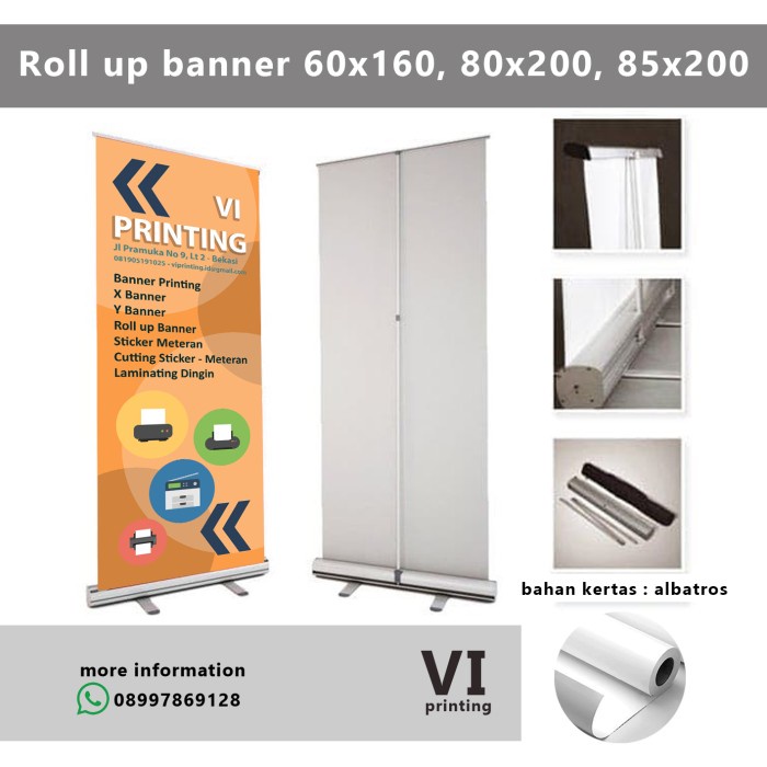 Roll up banner 60x160, 80x200, 85x200 - 60x160, Plain