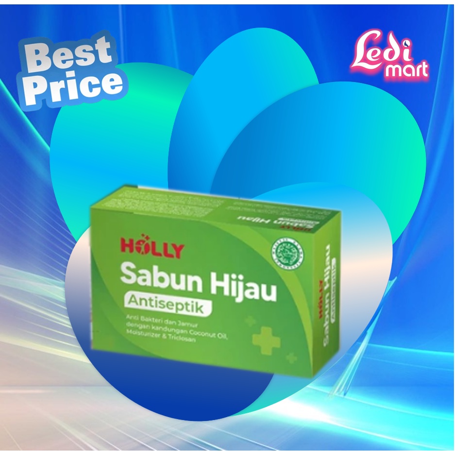 ORIGINAL Holly Sabun Antiseptik  Hijau Box 40gr 60gr 80gr / Antiseptik Anti Bakteri Jamur / Sabun / LEDI MART