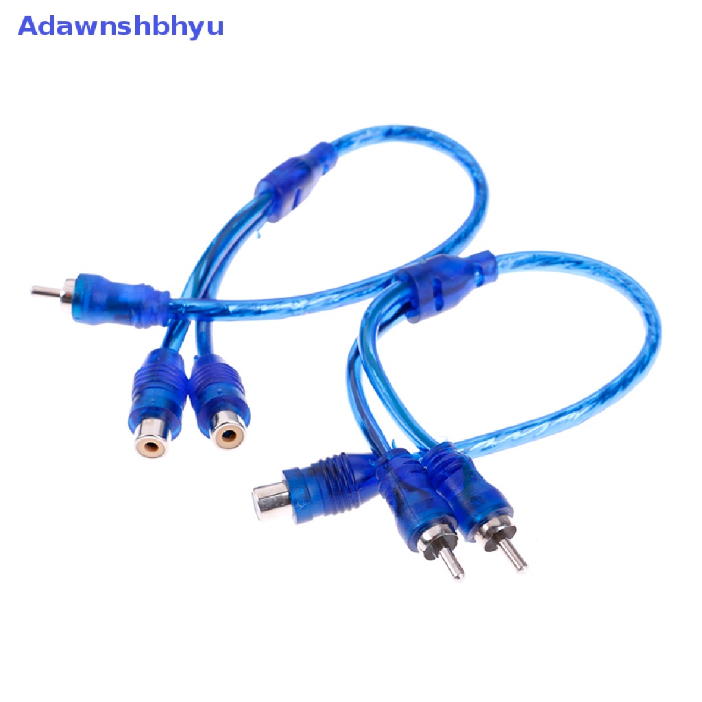 Adhyu 1Pc RCA female to male splitter stereo audio Y Adaptor Kabel Konektor Kawat ID