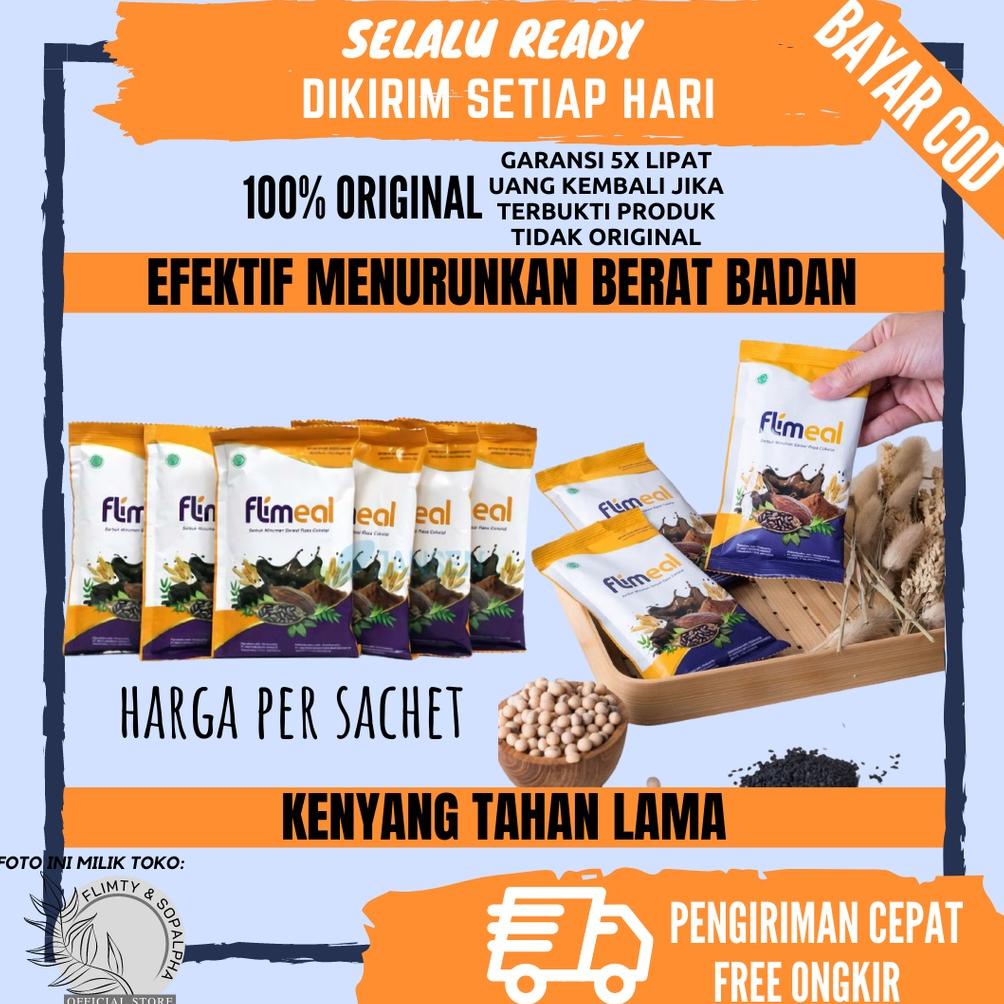 

[BAYAR DITEMPAT] Flimeal Sachet Ecer Minuman Sereal Diet Rendah Kalori Pengganti Makanan Replacement Meal Halal BPOM