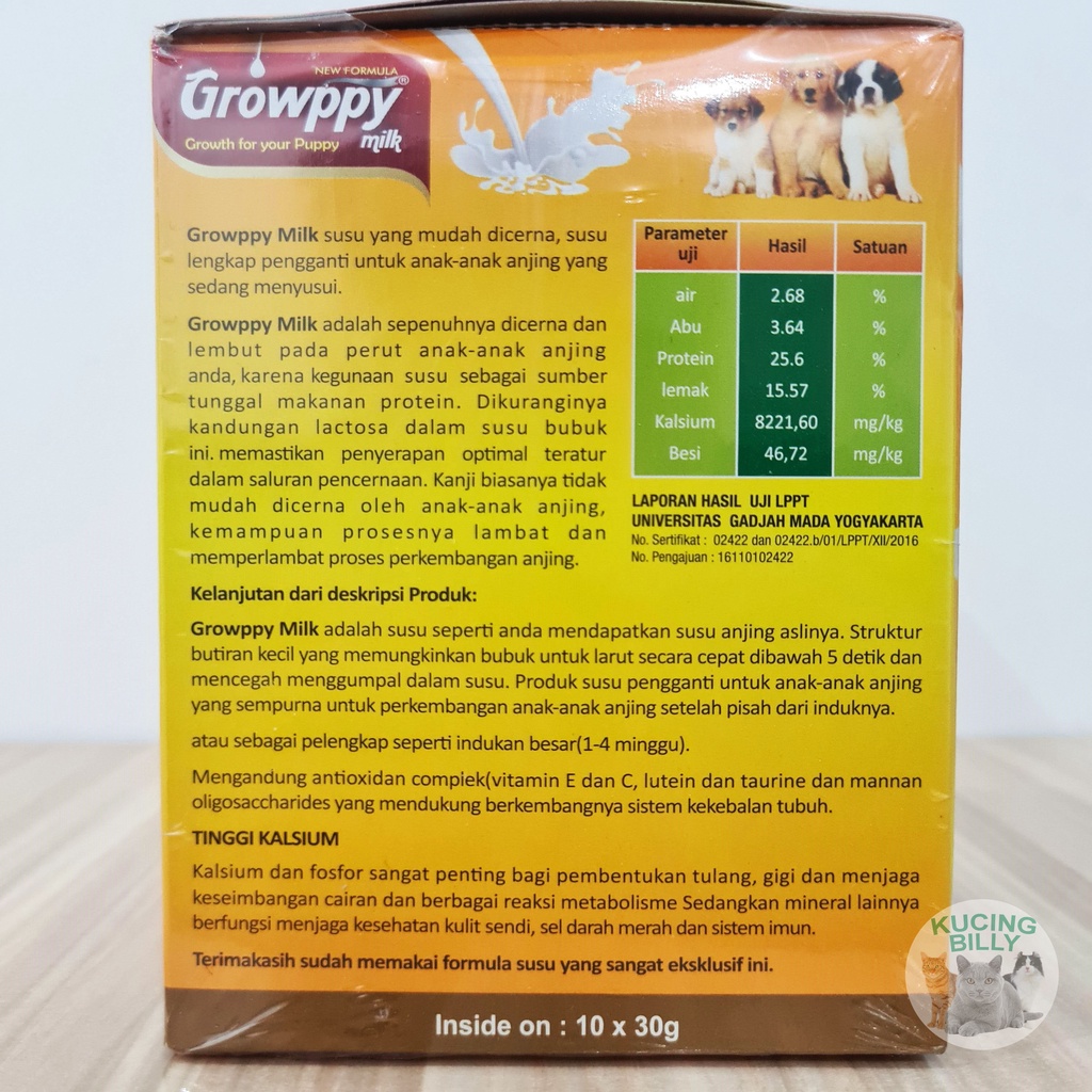 GROWPPY SUSU ANJING 1 dus isi 10pcs