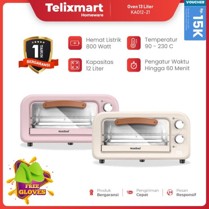 DORAHOMI Oven Listrik Low Watt Electric Open Kue alat panggang 12Liter